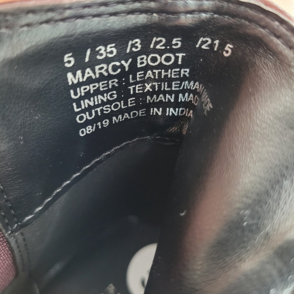 NWOB Women's Reaction Kenneth Cole Marcy Brown Genuine Leather Wedge Booties 5 - Picture 9 of 10
